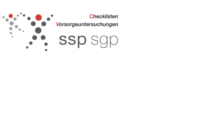 Logo ssp und sgp checkliste vorsorgeuntersuchungen