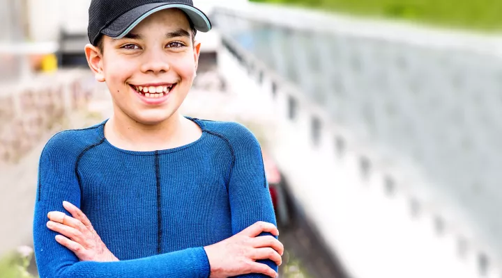 Diego im Kompressionsanzug