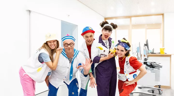 Spitalclowns im Notfall, Lumi, Dada, Knopf, Chachacha, Giga