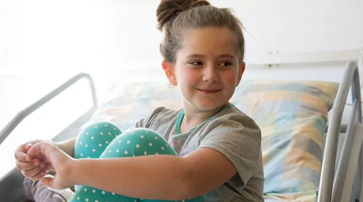 Kardiologie Patientin im Bett Kinderspital Zürich