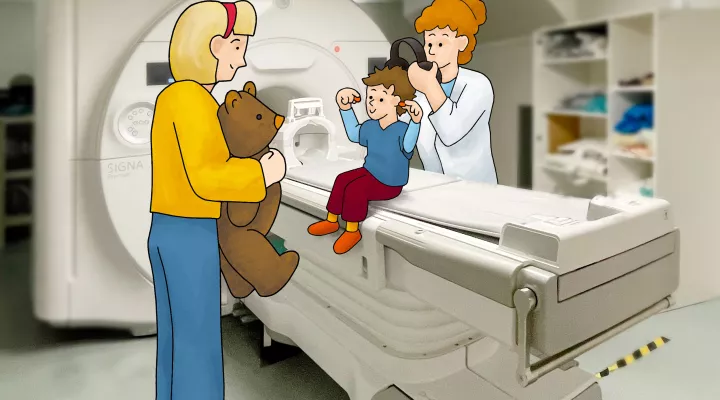 Vorbereitung für den MR-Scan