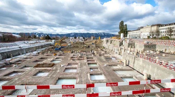 Neubau Grabungsarbeiten Baustelle