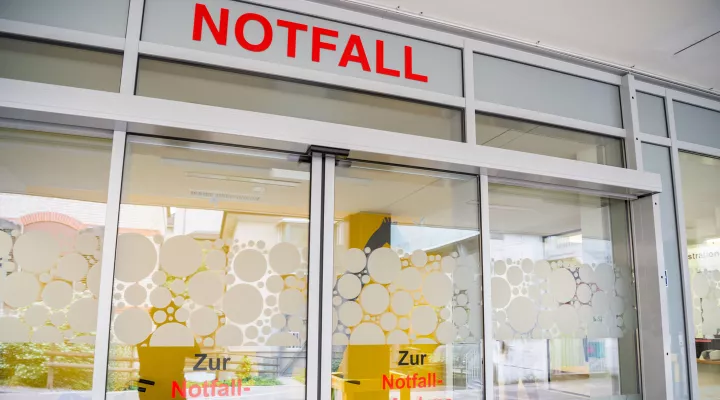 Die Eingangstür vom Notfall