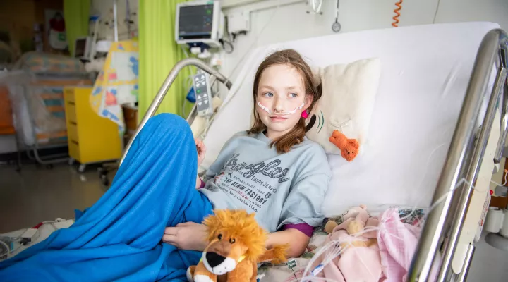 PIMS-Patientin im Bett