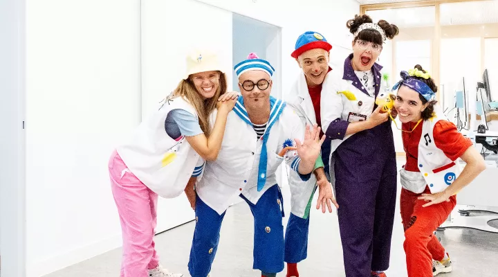 Spitalclowns im Notfall, Lumi, Dada, Knopf, Chachacha, Giga