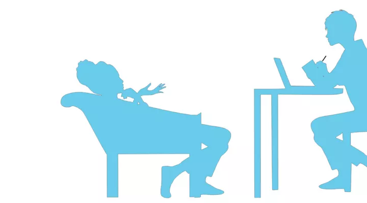 Kinder-Reha Schweiz, Psychologischer Dienst, Symbolbild, Zeichnung Gesprächssituation