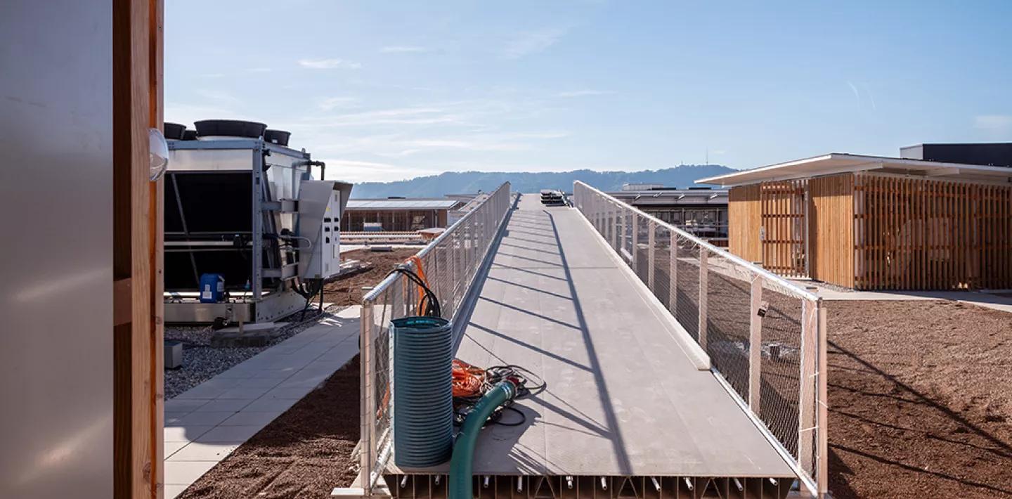 Zugang zum Helikopter Landeplatz des neuen Kinderspital Zürich