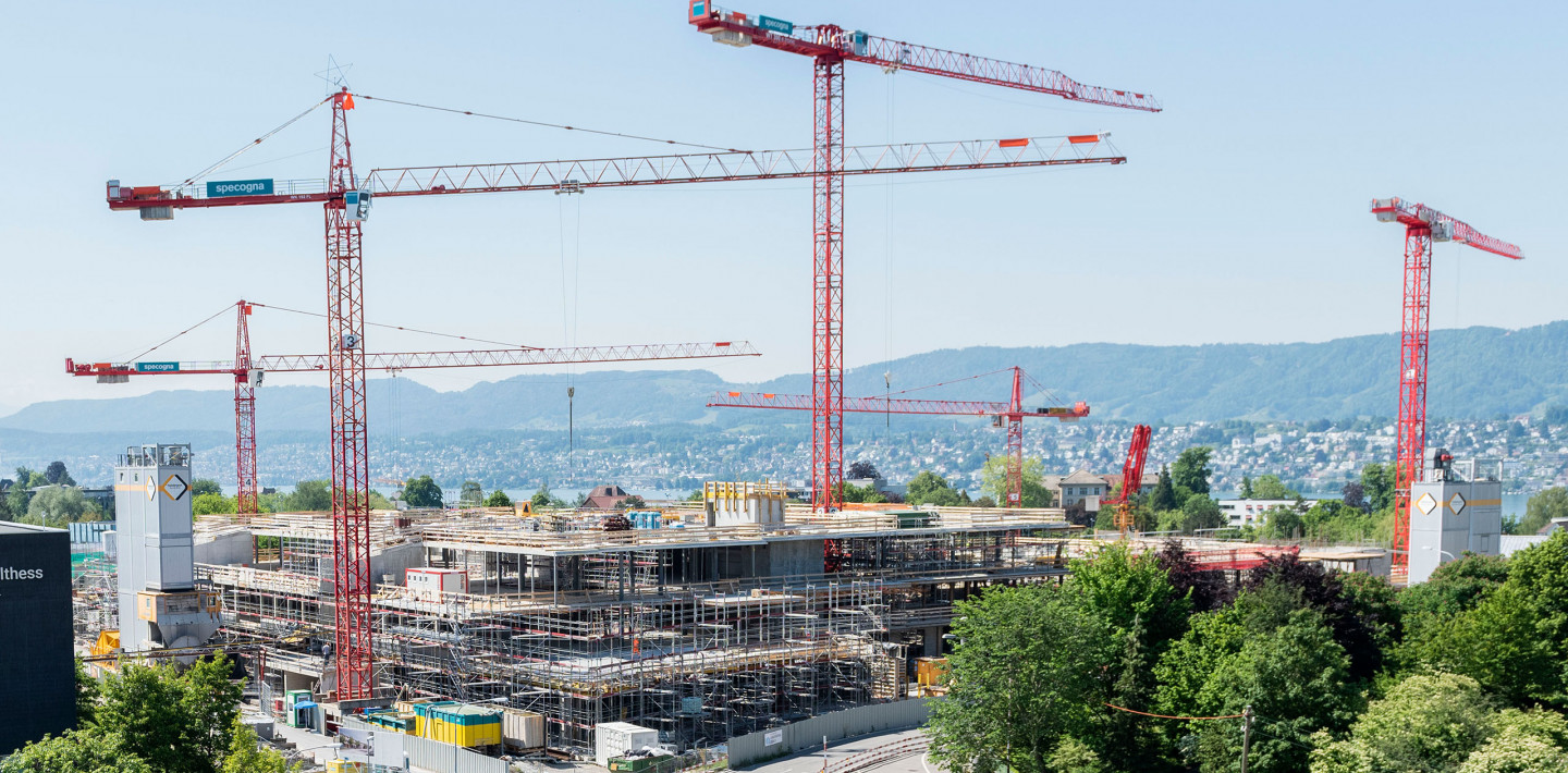 Die Baustelle des neuen Kinderspitals in Zürich-Lengg
