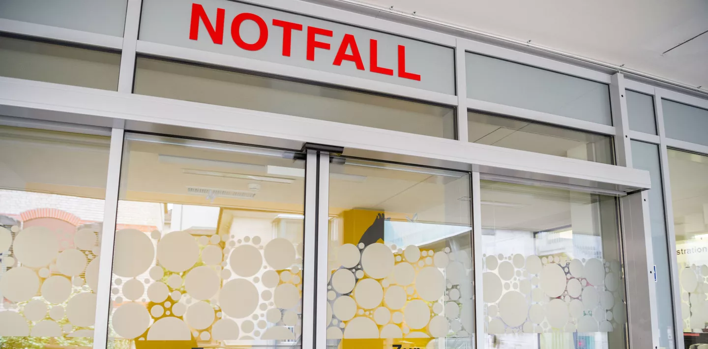 Die Eingangstür vom Notfall