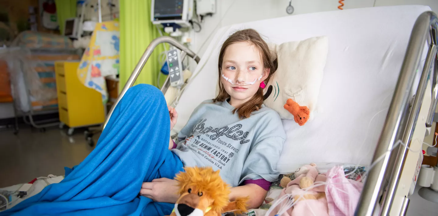 PIMS-Patientin im Bett