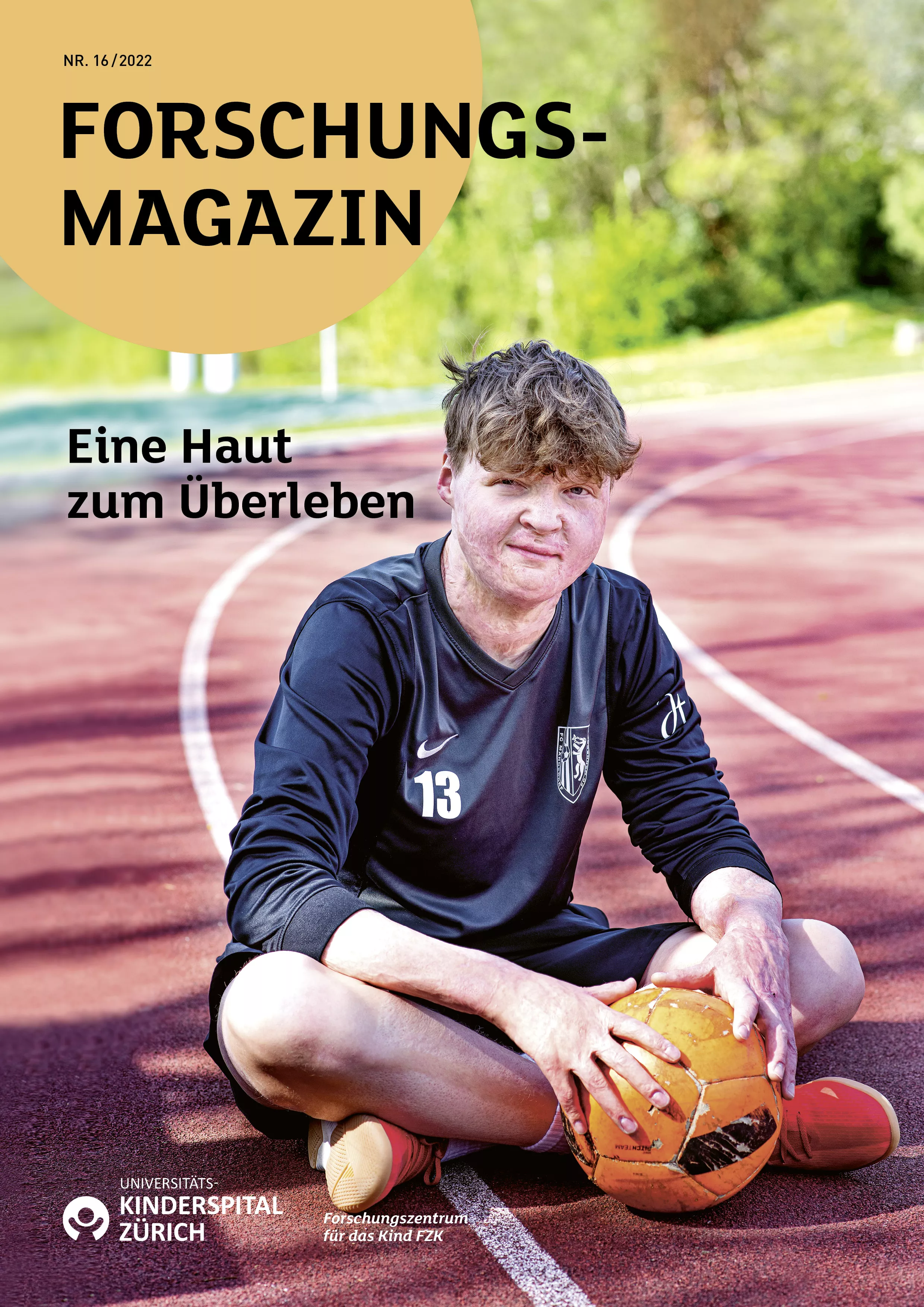 Forschungsmagazin 2022 Cover. Titel: Eine Haut zum Überleben