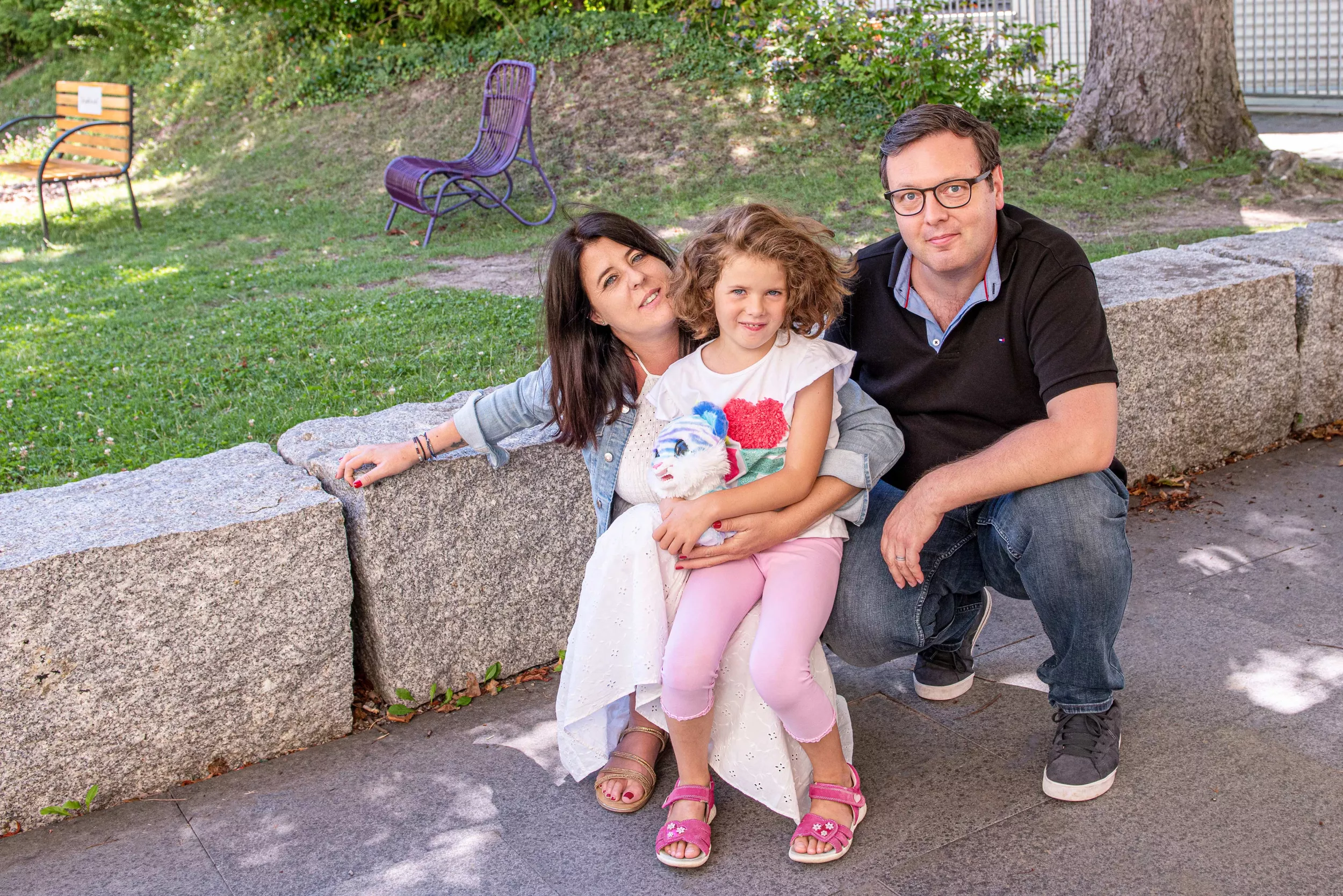 Patientin mit Eltern