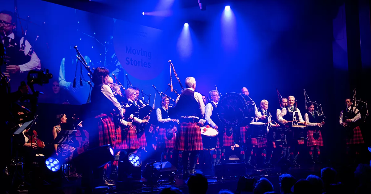 Zurich Caledonian Pipe Band bei der Benefizgala der Kinder-Reha Schweiz 2024