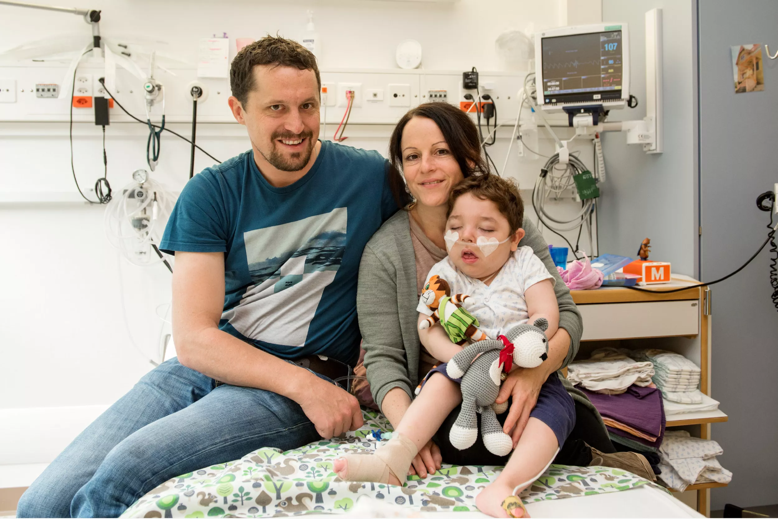 Epilepsie Patient mit Eltern