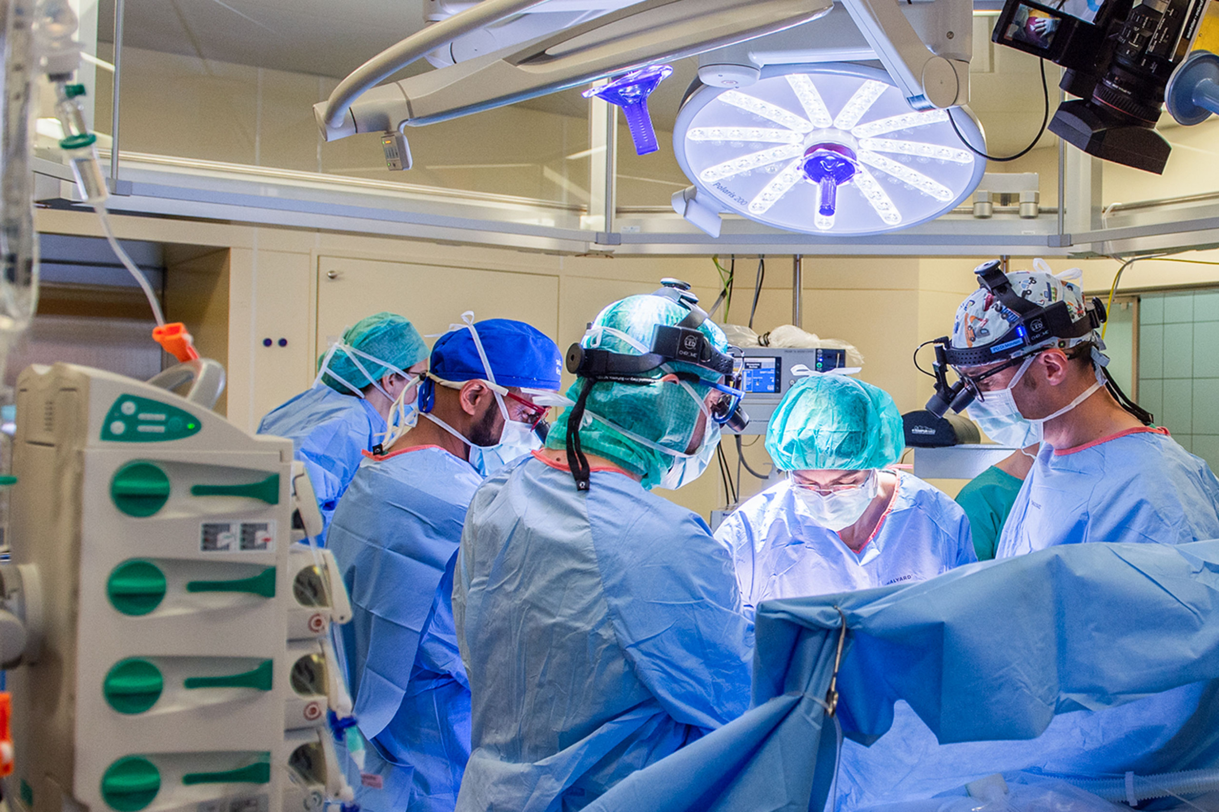Die Fetalchirurgen während einer Operation