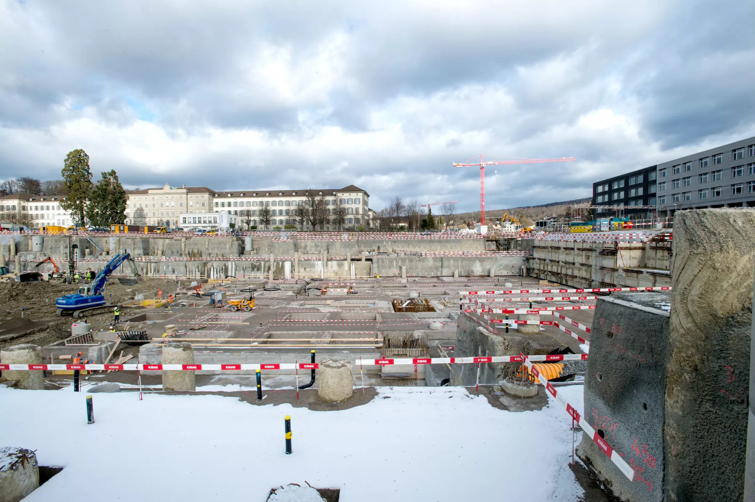 Neubau Grabungsarbeiten Baustelle 