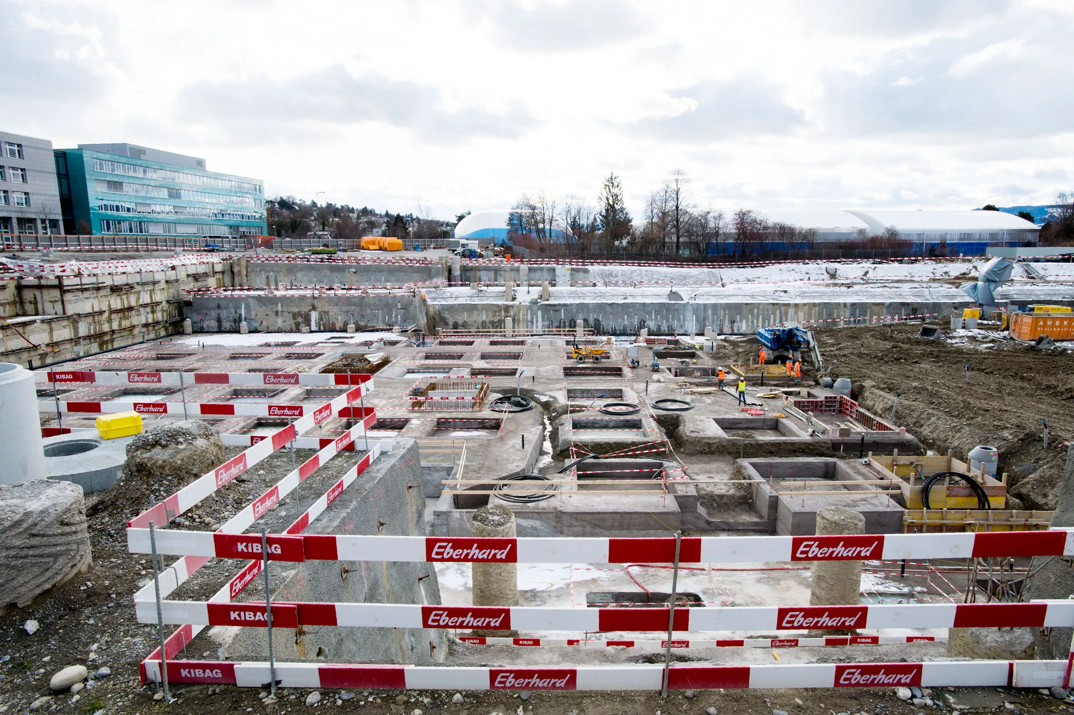 Neubau Grabungsarbeiten Baustelle 
