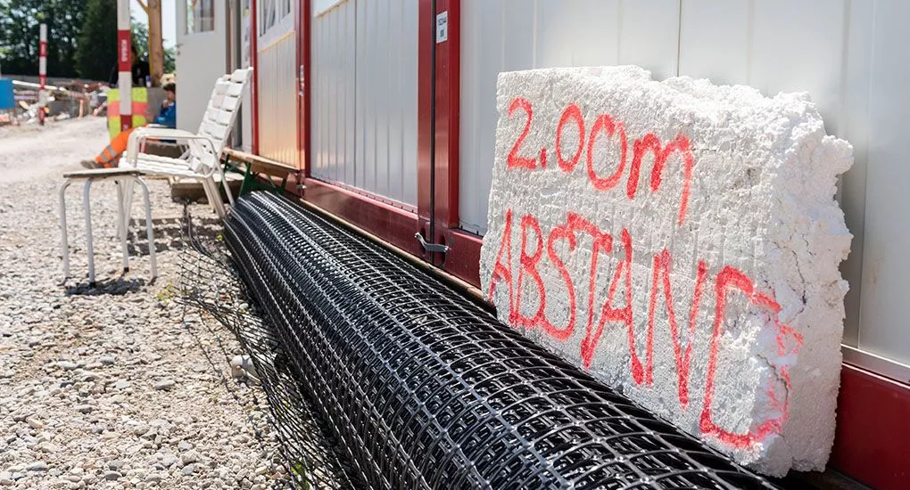 Neubau Baustelle Corona-Massnahmen