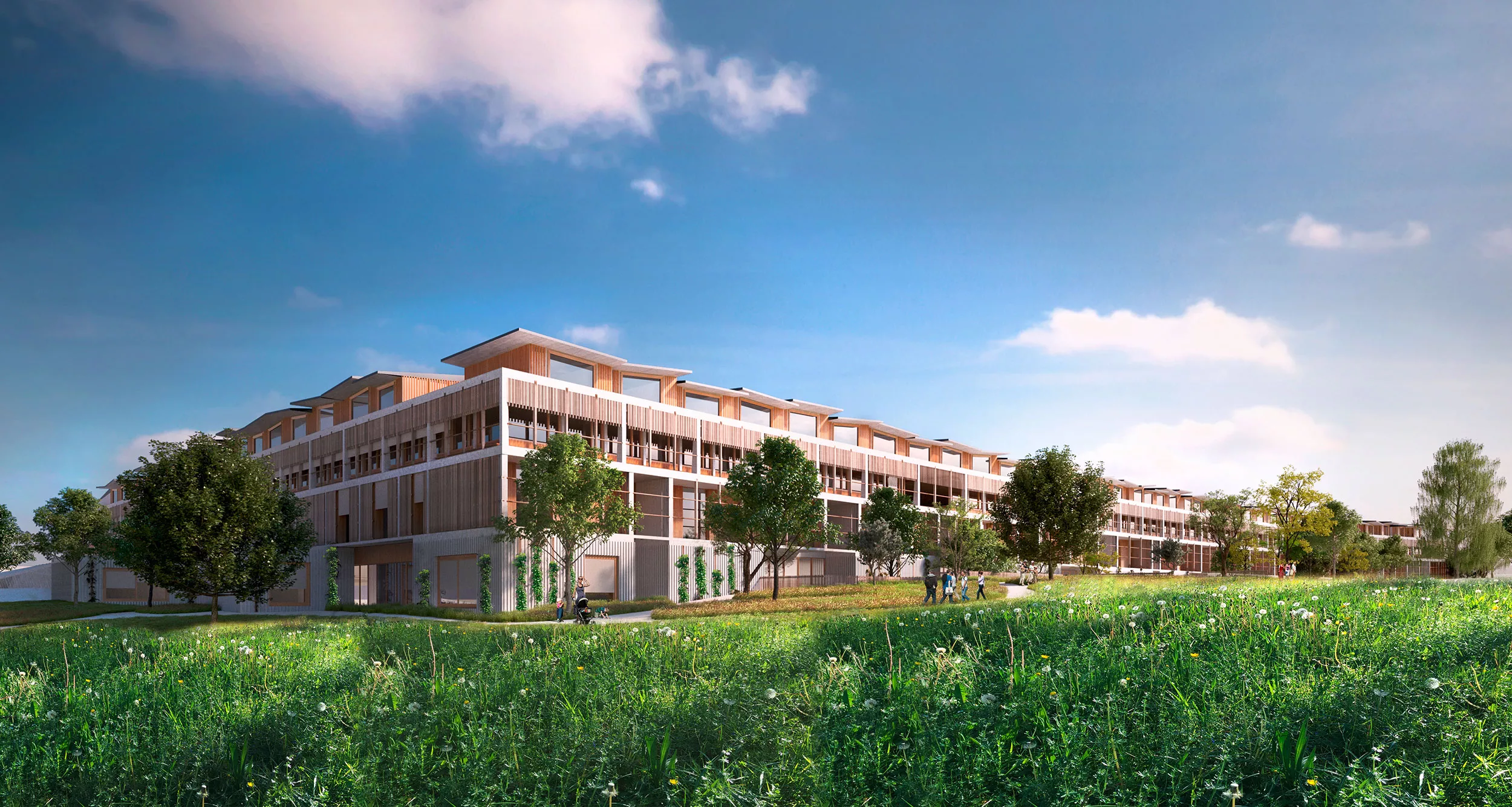 Neubau Akutspital Gesamtansicht von Süden