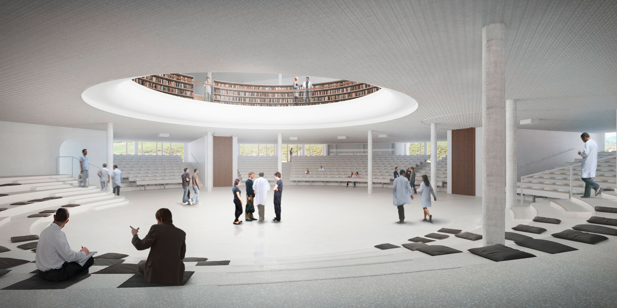 Neubau Visualisierung Gebäude Labor, Lehre und Forschung (LLF): Auditorium