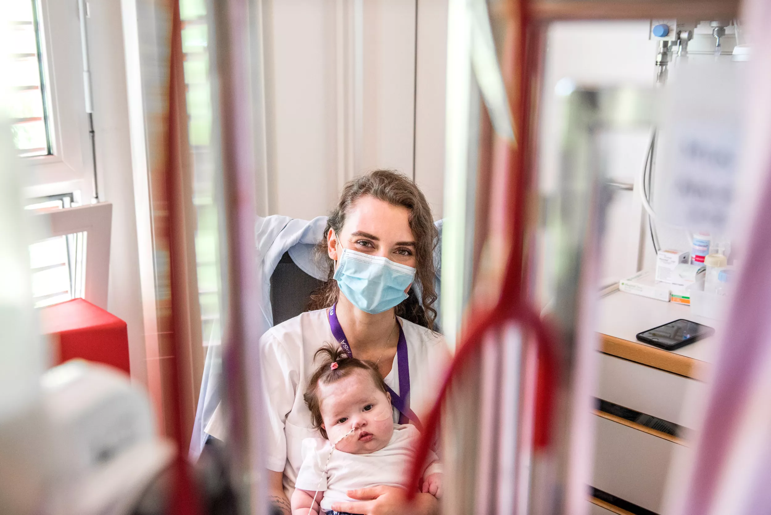 Pflegefachfrau Alessia Van Bael mit Patientin