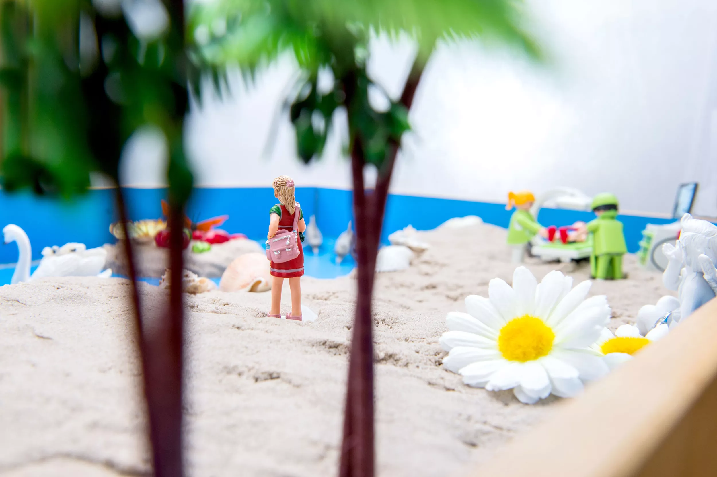 Psychologie, Sandkasten mit Plastikfiguren